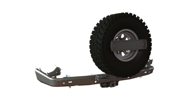 Бампер задний Toyota Land Cruiser 200 2015-2021 калитка центр, фары заднего хода STC-TLC200/15-BR-C1-L3+L3