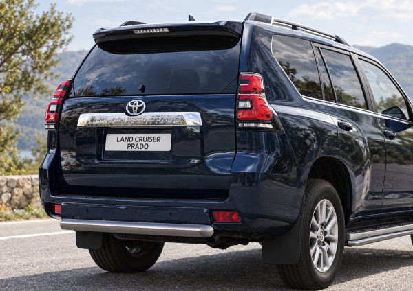 Фото для каталога: Защита заднего бампера d76 короткая Rival Toyota Land Cruiser 150 Prado 2017- R.5721.006