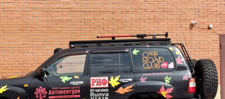 Багажник экспедиционный (платформа) алюминиевый РИФ 1250x2080 мм для Toyota Land Cruiser 100/105 (с крепежом) RIF105-roof4