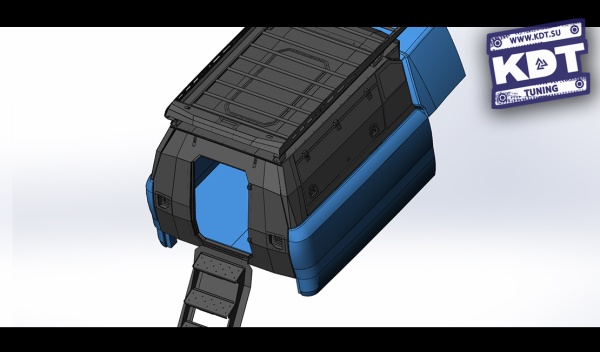Кунг экспедиционный увеличенный трехдверный "Лабаз" KDT Toyota Tundra Double Cab 2007-2013  222811W