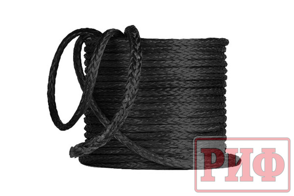 Трос для лебёдки синтетический РИФ 8 мм черный Rope8BL