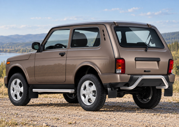 Фото изделия: Защита заднего бампера d57 скоба Rival Lada 4х4 Urban 3d 2014- R.6004.004