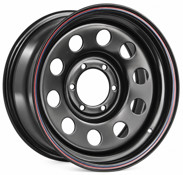 Фото колёсного диска: Диск усиленный Nissan Navara D40 2.5TD стальной черный 6x114,3 8xR16 d66 ET-0