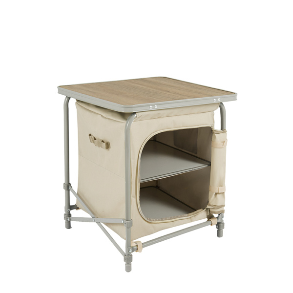 Стол туристический Naturehike MINI, 48х48х54 см, складной, с отделением для посуды, бежевый CNH22JU031-OC