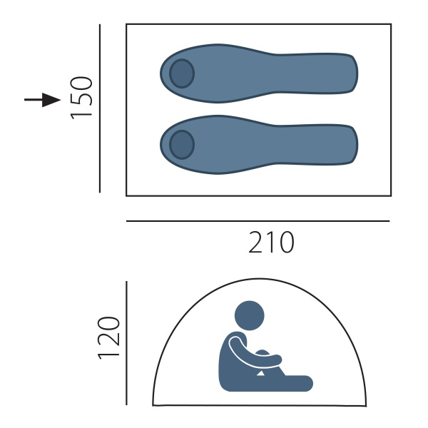 Палатка Arten Space (Синий)  T0481