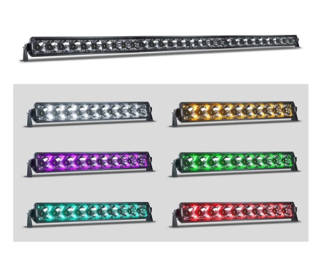 Светодиодная фара дальнего света AURORA 1270 мм 375W с RGB подсветкой ALO-D6T-50-P23Q