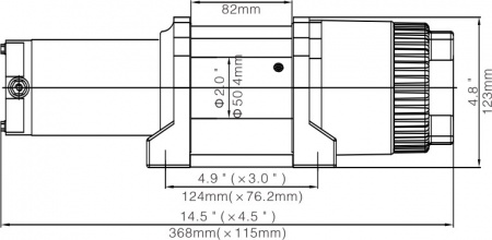 Лебёдка электрическая 12V Runva 3500Albs, 1588кг, синтетический трос  EWT3500ASR