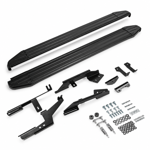 Фото для каталога: Порог-площадка Premium-Black A173ALB + комплект крепежа Rival Renault Duster/ Nissan Terrano A173ALB.4701.3