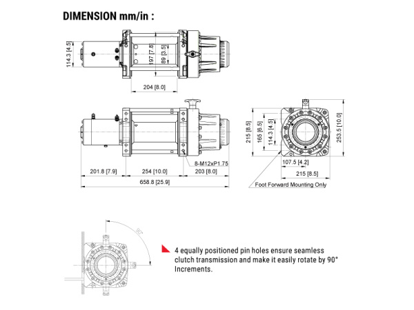Лебедка автомобильная электрическая COMEUP Seal Gen2 16.5 (24В) 295612