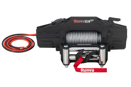 Лебёдка автомобильная электрическая 12V Runva 5443 кг стальной трос EWXT12000F