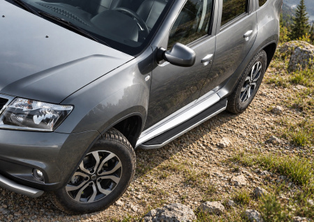 Фото изделия: Порог-площадка Premium A173ALP + комплект крепежа Rival Renault Duster 2011-2015- / Nissan Terrano 2014- A173ALP.4701.3 — изображение 1