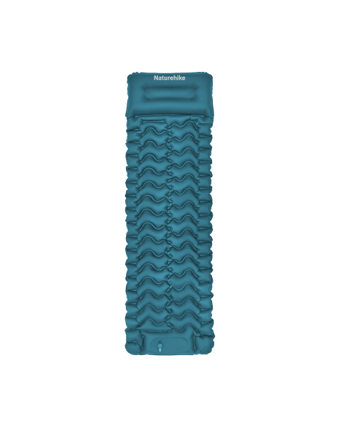 Коврик надувной Naturehike FC01 200х60х6,5 см, с подушкой, с насосом, голубой CNK2550WS019-65PFPLBL