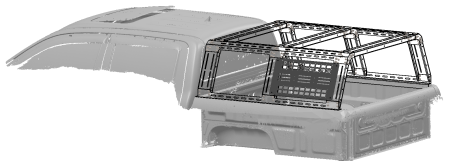 Molle панель большая для грузового каркаса STC Sollers ST8 2024+ STC-SST8/24-CFS-MB