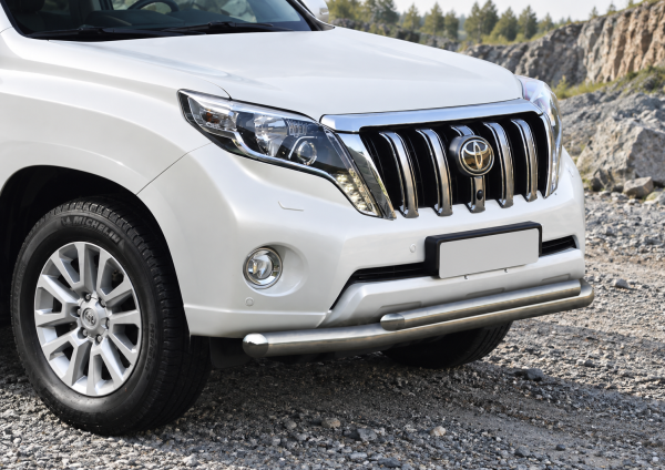 Фото для каталога: Защита переднего бампера d76+d57 Rival Toyota Land Cruiser Prado 150 2009-2013-2017 R.5704.007