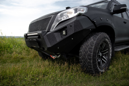 Бампер передний Toyota Land Cruiser Prado 150 2013-2017 REVO под балку и ПТФ STC-TLCP150/13-BFR-C1-L1L4