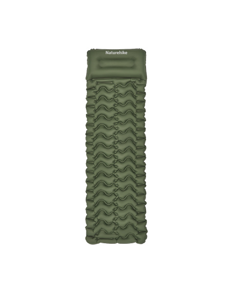 Коврик надувной Naturehike FC01 200х60х6,5 см, с подушкой, зеленый CNK2550WS019-65PAGR