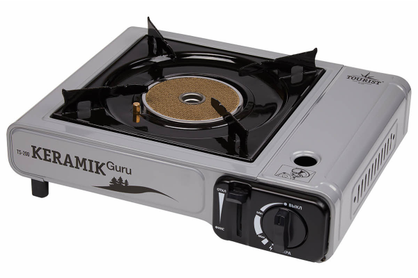 Плита газовая TOURIST KERAMIK GURU, портативная, керамическая, в кейсе   TS-200