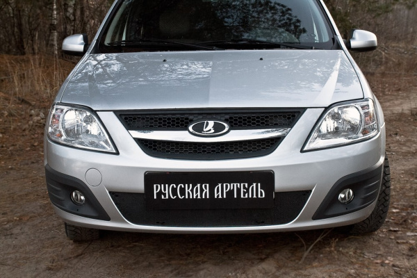Защитная сетка и зим. заглушка решетки перед. бампера Lada Largus 2012-2020 шагрень SBLL2-044602