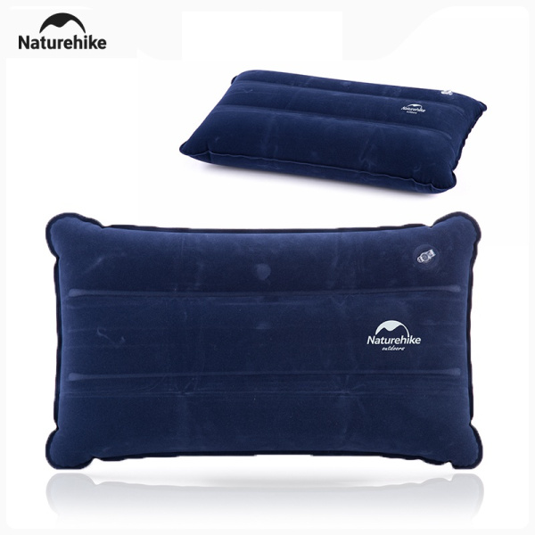 Подушка туристическая надувная Naturehike 44х27х8см, темно-синяя NH18F018-Z-DBL
