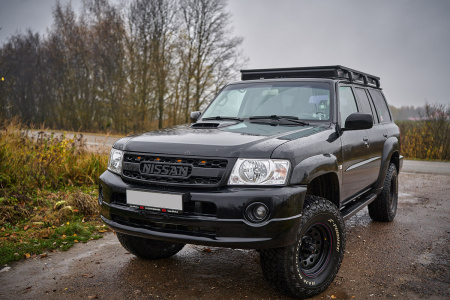Багажник экспедиционный (платформа) алюминиевый РИФ 1250x2080 мм для Nissan Patrol Y61 2004+ (с крепежом) RIFY61-roof4