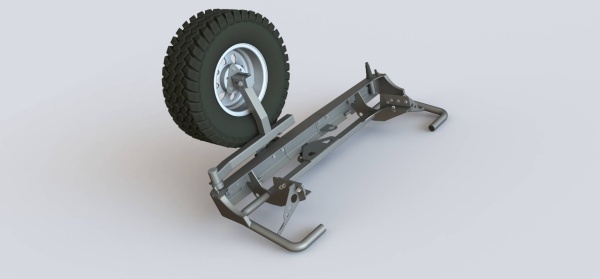 Бампер силовой задний Fiat Fullback с квадрат под фаркоп, калиткой и фонарями STC-FF-BR-L1-C1