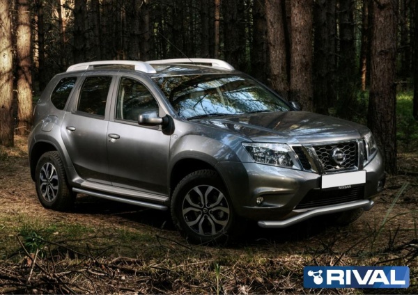 Защита переднего бампера d57 волна RIVAL Nissan Terrano 2014-  R.4119.002
