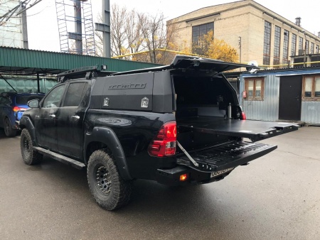 Кунг экспедиционный трехдверный III поколения KDT Toyota HILUX 2015-   15283