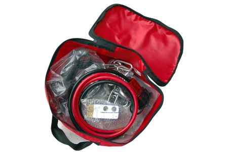 Лебёдка переносная РИФ 9.5XS c площадкой на цепях и проводами (в сборе) корот. барабан, синт. трос 9.5XSR-KIT