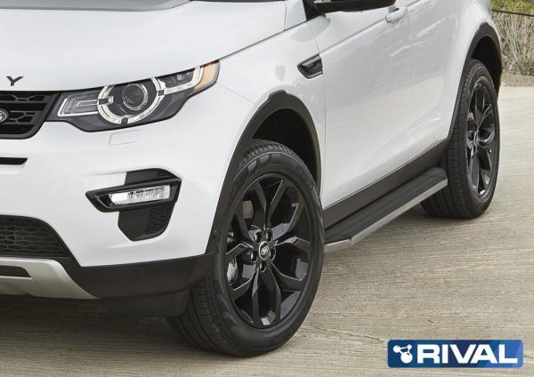 Порог-площадка "Premium" A180ALP + комплект крепежа RIVAL Land Rover Discovery Sport 2014-  A180ALP.3103.1