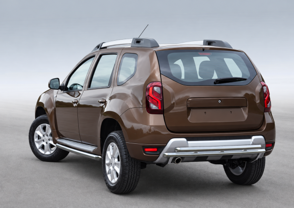 Фото изделия: Защита заднего бампера d42+d42 Rival Renault Duster 2015- R.4703.009