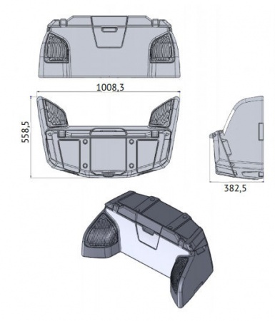 Кофр задний GKA 8050