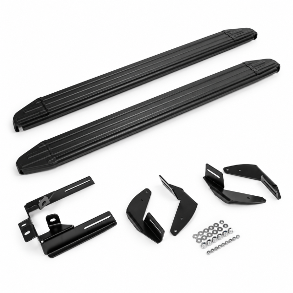 Фото для каталога: Порог-площадка Premium-Black A193ALB + комплект крепежа Rival Toyota Hilux A193ALB.5703.1