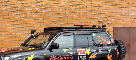 Багажник экспедиционный (платформа) алюминиевый РИФ 1250x2080 мм для Toyota Land Cruiser 100/105 (с крепежом) RIF105-roof4