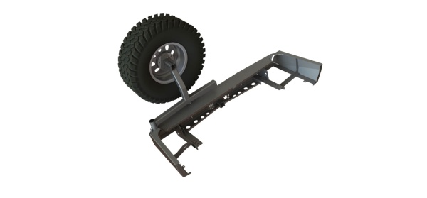 Бампер силовой задний Toyota Land Cruiser 80 с квадратом под фаркоп и калиткой STC-TLC80-BR-C2