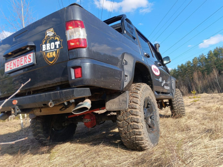Расширители колесных арок UAZ Patriot Pickup Рестайлинг (с накладками на бампер) ТКУ-31РR
