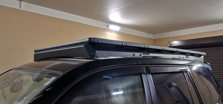 Багажник экспедиционный (платформа) алюминиевый РИФ 1150x2080 мм для Toyota Land Cruiser Prado 120 (с крепежом) RIF120-roof4