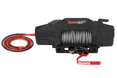 Лебёдка автомобильная электрическая 12V Runva 5443 кг синтетический трос EWXT12000FSR