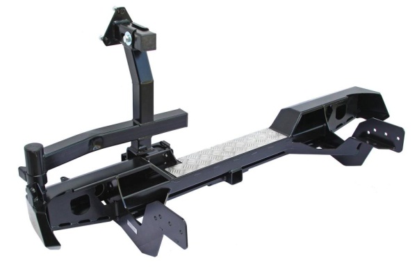 Бампер задний РИФ Mitsubishi L200 2005-2015 (кузов 1350 мм) с квадратом под фаркоп и калиткой RIFTRT-20120