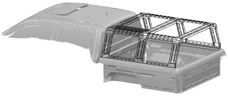 Molle панель малая для грузового каркаса STC Sollers ST8 2024+ STC-SST8/24-CFS-SB