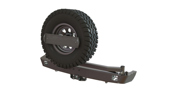 Бампер задний Toyota Land Cruiser Prado 120 калитка центр, под ПТФ STC-TLCP120-BR-C1-L2