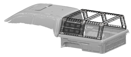 Molle панель малая для грузового каркаса STC Sollers ST8 2024+ STC-SST8/24-CFS-SB