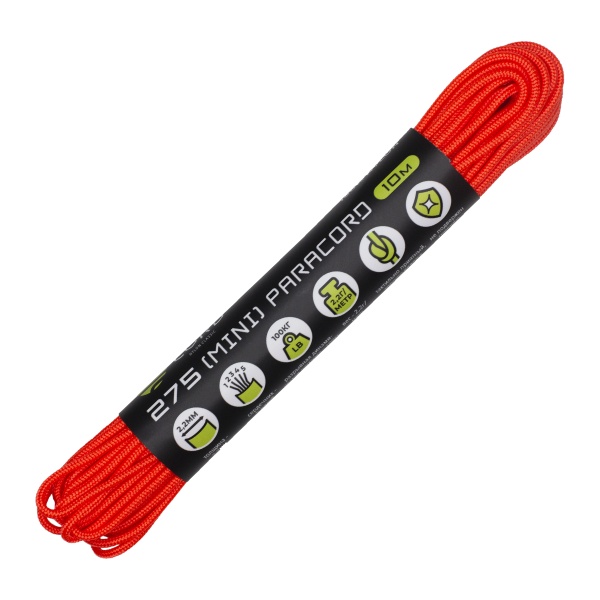 Паракорд 275 (мини) CORD nylon 10м (neon orange)  275.N10.N.OR