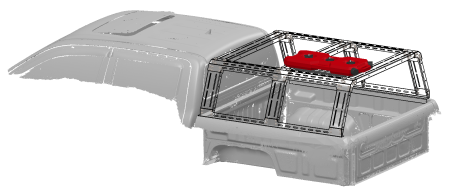 Molle панель большая для грузового каркаса STC Sollers ST8 2024+ STC-SST8/24-CFS-MB