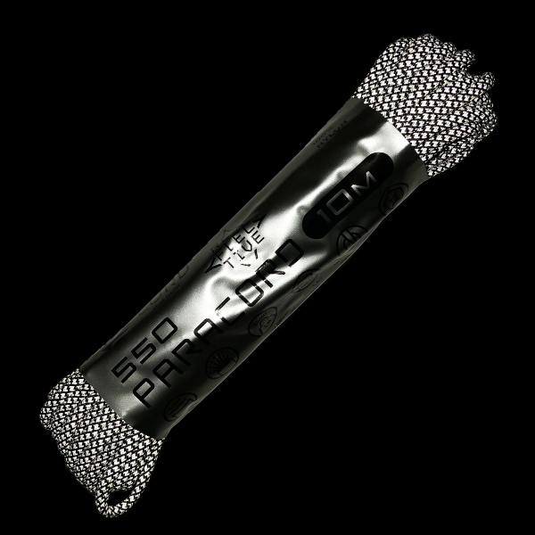 Паракорд 550 CORD nylon 10м SuperReflective (black snake)  550.N10.LM.B.SNK