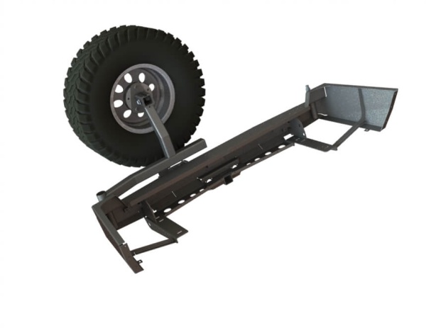 Бампер силовой задний Toyota Land Cruiser 105 с квадратом под фаркоп, калиткой и дублирующими фонарями STC-TLC105-BR-L1-C2