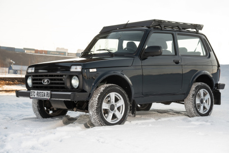 Багажник экспедиционный STC Lada Niva ШТОРКА дальний, рабочий, задний свет STC-LNI2121/77-TR1-L1L2L3