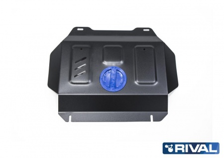 Защита радиатора + картера без крепежа; Часть 2 RIVAL Toyota Hilux 2015-/Toyota Fortuner 2017-   1.9502.1