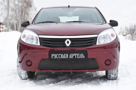 Зимняя заглушка решетки перед. бампера Renault Sandero 2009-2013 ZRRS-038802