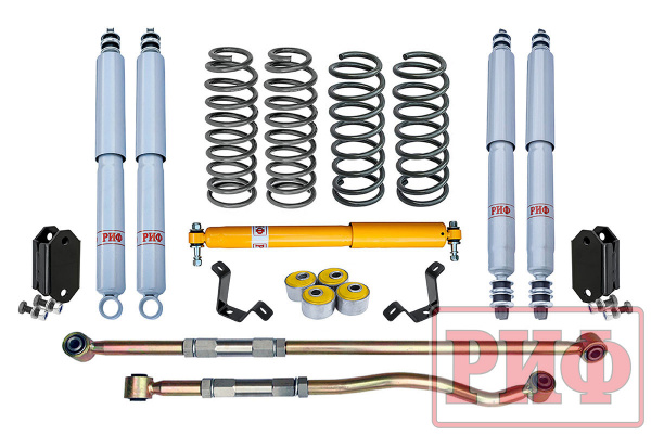 Лифт-комплект РИФ газовый для Toyota Land Cruiser 80/105 лифт 50 мм жесткий (постоянная нагрузка) RIF-TLC80-D-G