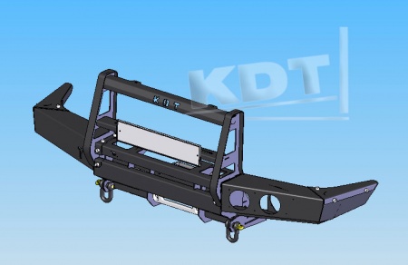Бампер передний силовой со съемным кенгурином KDT Toyota Land Cruiser 80   01013